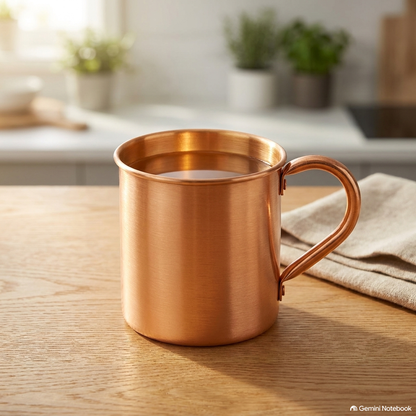 Pure Copper Outdoor Drinking Mug with Handle – 450ml