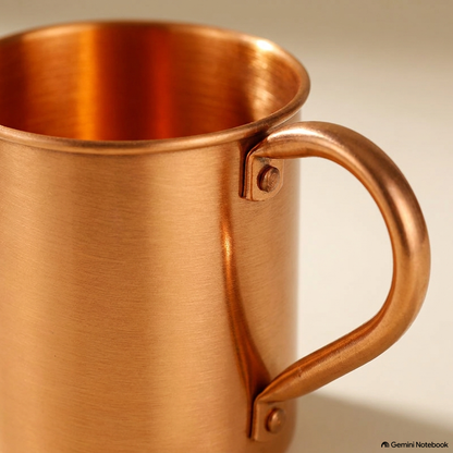 Pure Copper Outdoor Drinking Mug with Handle – 450ml
