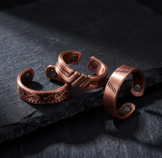 Pure Copper Magnetic Ring – Adjustable Unisex Design