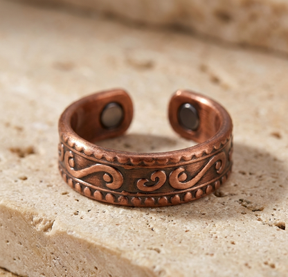 Pure Copper Magnetic Ring – Adjustable Unisex Design