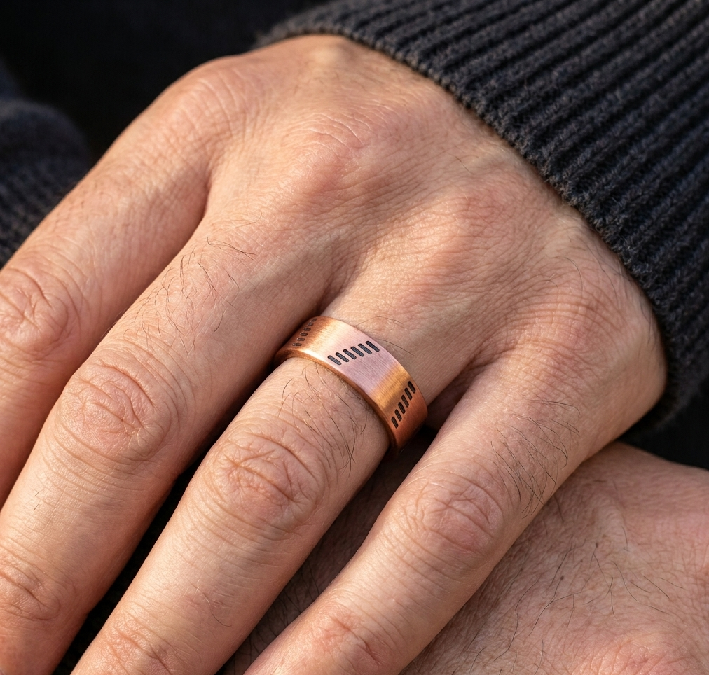 Pure Copper Magnetic Ring – Adjustable Unisex Design