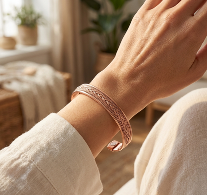 Pure Copper Tibetan Cuff Bracelet
